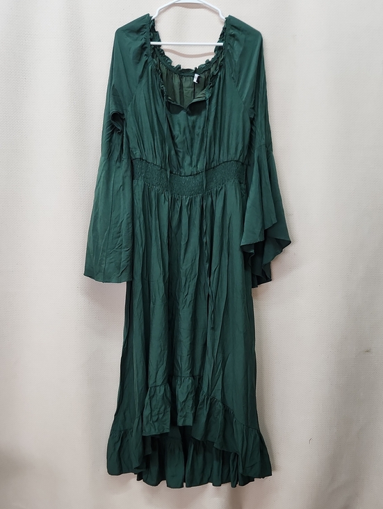 Scarlet Darkness Dresses & Skirts - Boho Ruffle Maxi Dress in Deep Green